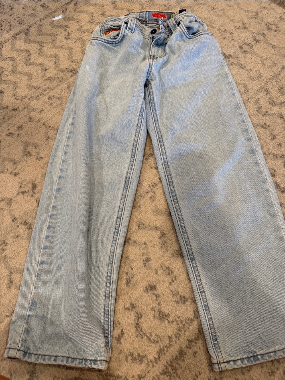 Gymboree Light Blue Denim Jeans with Red Logo